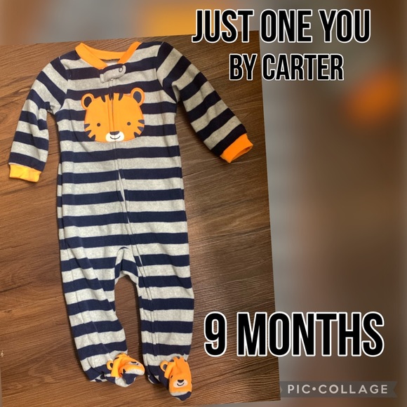 Carter's Zipper footie pajamas 9 months - Picture 1 of 5